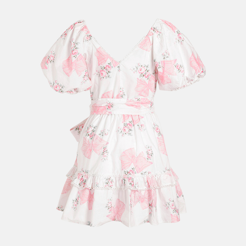 Super Flea Market+Love Shack Fancy+Pink bow dress+Erica Pelosini1